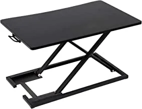 COOLBABY Standing Desk,Big Height Adjustable Standing Desk Converter, 72×47 CM Work Area, Fully Assembled (Black)