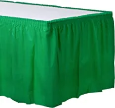 أخضر احتفالي ، تنورة طاولة بلاستيكية ، 14 × 29 بوصة ، 1 لكل عبوة