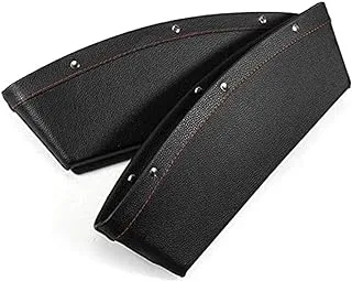 Fashion Car Sundries Storage Car Accessories Phone Holder Hooks PU Leather Storage Bag In Car Pouch Box Coin Bag[black]