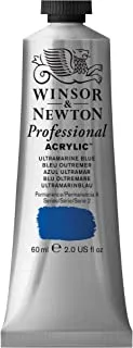 Winsor & Newton Professional Acrylic Paint, 60ml (2-oz) Tube, Ultramarine Blue