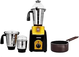 Olsenmark 3 In 1 Mixer Grinder With Saucepan 550 W OMSB2427 Black/Yellow/Silver