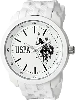 U.S. Polo Assn. Mens Quartz Watch, Analog Display and Rubber Strap USP9035