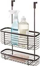 iDesign Axis Over the Cabinet 2-Tier Kitchen Storage Basket Organizer for Aluminum Foil, Sandwich Bags, Cleaning Supplies, Garbage Bags, Bath Supplies, 4