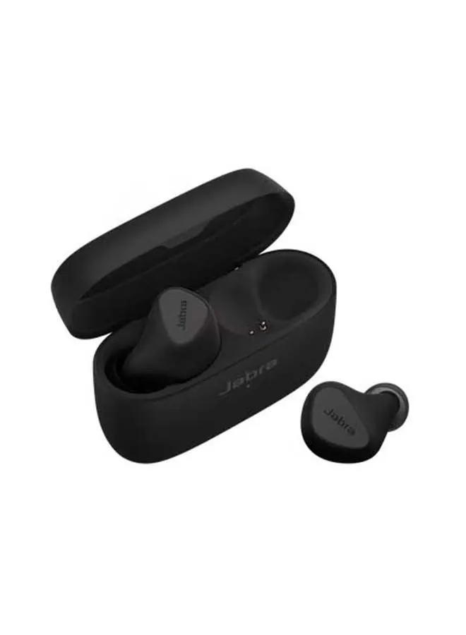 Jabra Elite 5 True Wireless In Ear Bluetooth Earbuds with Hybrid Active Noise Cancellation (ANC), 6 built-in Microphones for Clear Calls, Small Ergonomic Fit and 6 mm Speakers Titanium Black