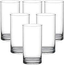 Ocean Fin Line Hi Ball Glass, Pack of 6, Clear, 280 ml, B01210