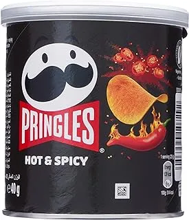 Pringles Hot & Spicy Potato Chips Can, 40 g