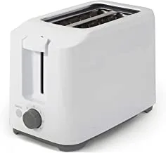 Clikon Bread Toaster, 2 Slices, 700W- Ck2436, White, Plastic Material