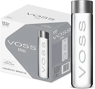 VOSS Premium Still Plastic Bottled Water, Naturally Pure, Crisp, Refreshing Taste, Low in Minerals, BPA Free, Recyclable - 850ml (Pack of 12)