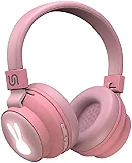 Porodo Soundtec Kids Wireless Over-Ear Headphone - Pink Rabbit