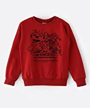 Avengers Sweatshirt for Senior Boys - Red, 11-12 Year