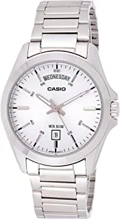 Casio Men's Silver Dial Stainless Steel Band Watch