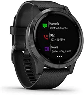 Garmin Vivoactive 4 Smartwatch, Black/Slate