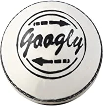 Vicky Googly Leather Ball, 4 Pcs, White, (Pack of 1),White