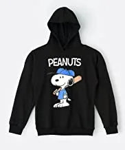 Snoopy Hooded Sweatshirt for Senior Girls - Black, 11-12 Year
