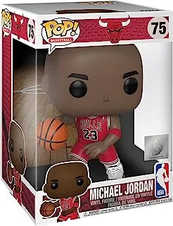 Funko Pop! NBA: Bulls Michael Jordan Red Jersey, 10 Inches, Action Figure - 45598