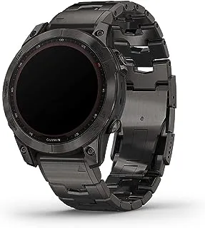 Garmin Fenix ​​7 Sapphire Solar Edition Smartwatch ، رمادي كربوني