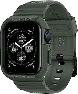 Spigen Rugged Armor PRO designed for Apple Watch Band with Case for Series 9/8/7 (45mm) and Series SE2/6/SE/5/4 (44mm)