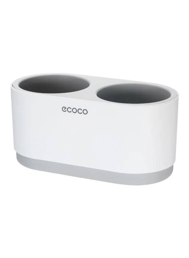 ecoco Wall Mounted Hair Dryer Holder White/Grey 19x10.5x9centimeter