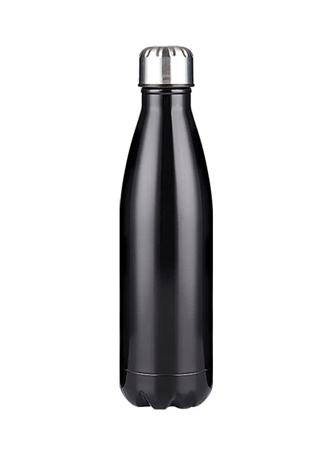 Generic زجاجة ماء مزدوجة الجدار معزول من الستانلس ستيل - أسود 28.3x7.5x7.5 سم