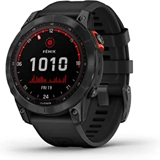 Garmin Fenix 7 Solar Edition Smartwatch, Slate Gray/Black