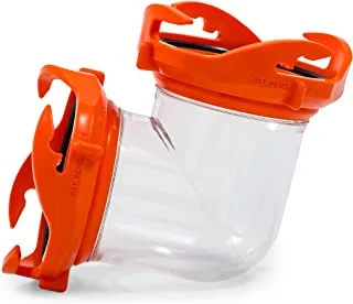 Camco Rhino 90-Degree Tote Tank Adapter | Features a Clear Low-Profile 90-Degree Elbow, Heavy-Duty Resin Construction, and 4 Bayonet Prongs on Each End for an Odor-Tight Locking Action (39485)