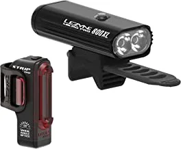 Lezyne 800XL and Strip Drive Micro Pro Pair Head and Tail Light Set, Black