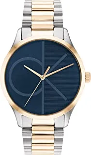 Calvin Klein Unisex's Blue Dial Two Tone Stainless Steel Watch - 25200165