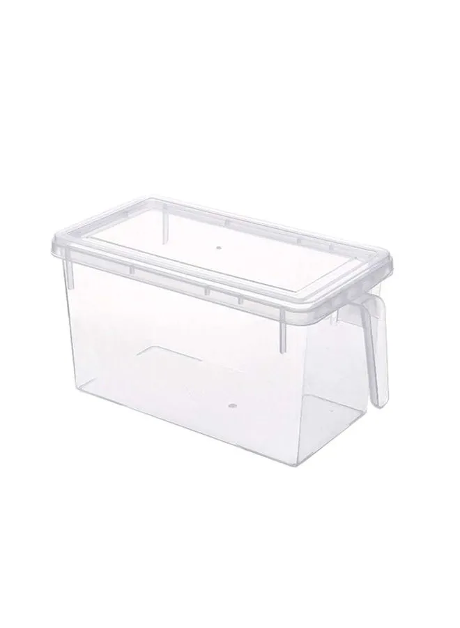 AIWANTO Rectangular Food Storage Containers With Lid And Handle Clear 3.6L