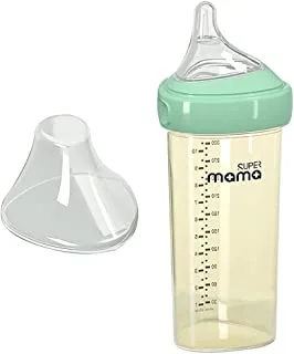 SuperMama PPSU Baby Bottle PCTO (330ml, Green)