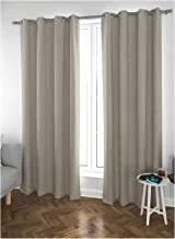 Home town plain jaquard/polyester black out beige curtain,135x240cm