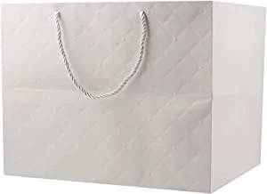 Hotpack Paper Luxury Bag, White, 38cm x 30cm x 30cm, HSMPLBW3830
