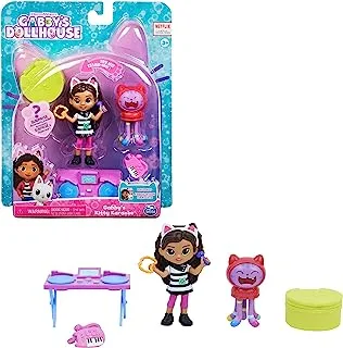 Gabby’s Dollhouse, Kitty Karaoke Set with 2 Toy Figures, 2 Accessories, Delivery and Furniture Piece, Kids’ Toys for Ages 3 and above