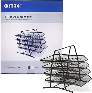 Maxi Mesh 4Tier Help To Organise Your Desk.Ideal Foroffices Schools And Colleges. Durable, Black, 4TRBL, Wire Mesh