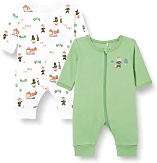 name it Boy's Firefighter Zip 2-Pack BABY Night Suit (pack of 2)