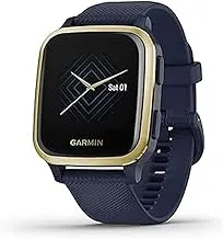 Garmin Venu Square Nfc Music Edition GPS Smartwatch, Captain Blue/Light Gold Montre seule