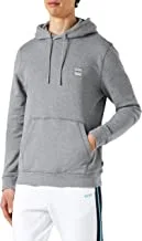BOSS Mens Wetalk Logo-patch hooded sweatshirt in cotton terry