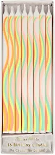 مجموعة شموع قوس قزح المستدقة من ميري ميري ، 16 قطعة ، متعددة الألوان