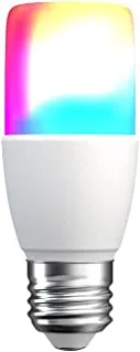 Porodo Brite Smart LED Bulb - WiFi Compatible, Voice Control, Dimmable and Color Changing, Energy Efficient and Long-Lasting, Compatible with Alexa and Google Home
