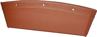 Nebras hbamr100396 leather car seat gap filler storage box pocket 2-pack, beige