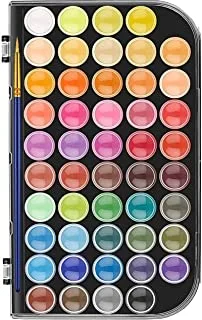 MARKQ Watercolor Paint Set, 48 Colors Non toxic Washable Watercolor Palette with 1 Paint Brush for Artists, Kids & Adults Art & Craft Supplies