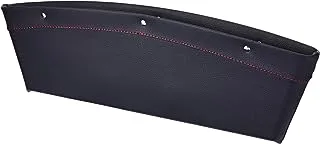 Nebras PU Leather Car Seat Slit Pocket Catcher Storage Organizer, Black