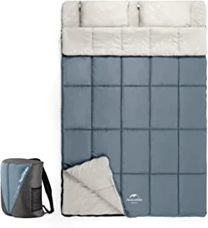 Naturehike Double cotton sleeping bag with pillow Shadow Blue