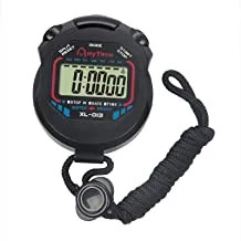 Arabest Stopwatch Timer - Professional Digital Handheld Timer, Waterproof Multi-function Electronic LCD Stop Watch with Date Time and Alarm Function for Sports Coaches Fitness Coaches and Referees