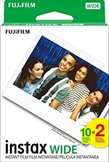 عبوة فيلم Fujifilm Instax Wide Film Twin Pack (أبيض) (عبوة جديدة)