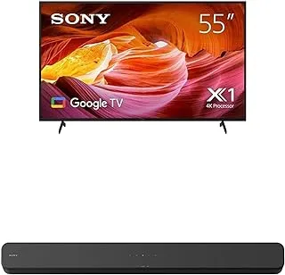 Sony BRAVIA 55 Inch TV 4K UHD High Dynamic Range Smart Google TV - KD-55X75K (2022 Model) with Sony 2.0Ch HT-S100F