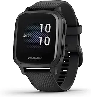 ساعة ذكية Garmin Venu Square Nfc Music Edition GPS الذكية ، أسود / أردوازي