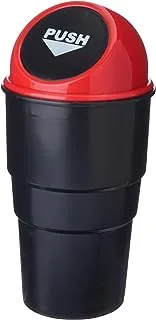 Nebras HBAMR100253 Plastic Rubbish Garbage Trash Bin, Red/Black