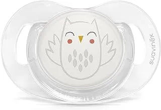 Suavinex S Prem Physiological Teat Silicone Soother, S, 0/6 m, L3, Owl White