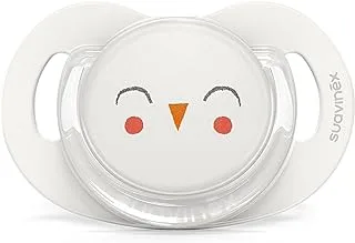 Suavinex S Prem Physiological Teat Silicone Soother, S, 6/18 m, L3, Owl White