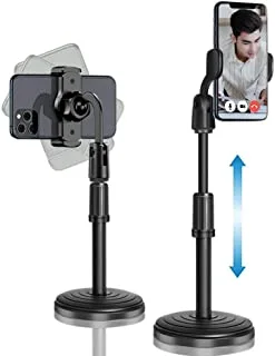 SUCITY Adjustable Height & Angle Phone Holder Flexible Universal Phone Stand, MOBSTD01-BK